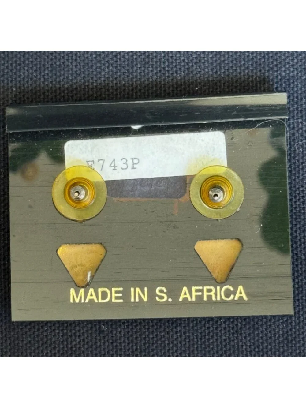 African Express Handmade Enamel & Brass Earrings With Abstract Design